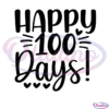 Happy 100 Days Black Heart Simple SVG Silhouette