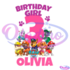 Happy Birtday Olivia Birthday Girl PNG Sublimation Designs