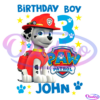 Happy Birthday John PNG Digital File, Birthday Boy 3rd PNG
