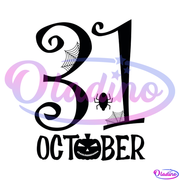 Happy Halloween Day 31st October SVG Silhouette Digital File