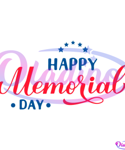 Happy Memorial Day American Flag Star SVG PNG Digital File