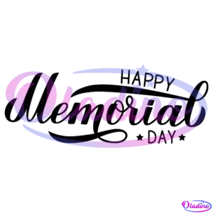 Happy Memorial Day Star SVG Silhouette Digital File