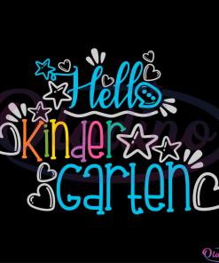 Hello Kinder Garten Star Heart SVG Digital File