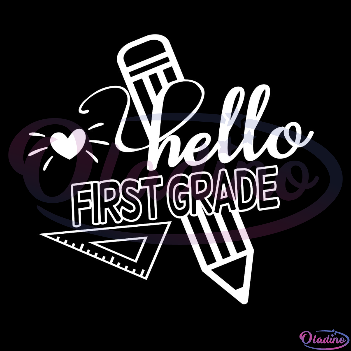 Hello first grade SVG Digital File, first grade SVG, School SVG