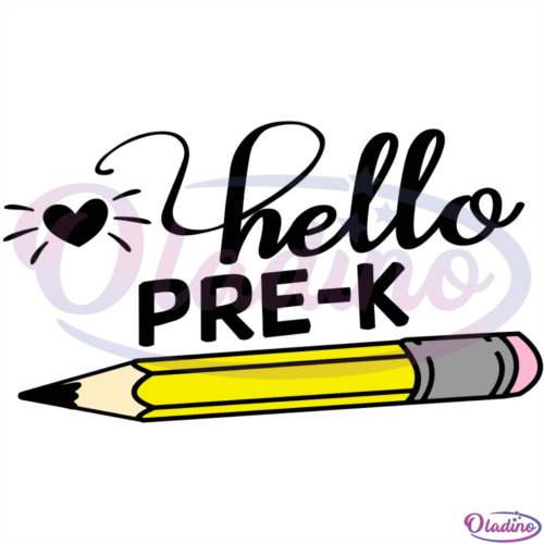 Hello pre-k SVG Digital File, pre-k SVG, Preschool SVG