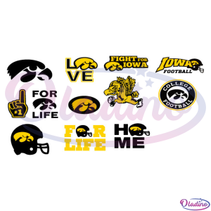 Iowa Hawkeyes Bundle SVG Digital File Files, NCAA Svg, Football Svg