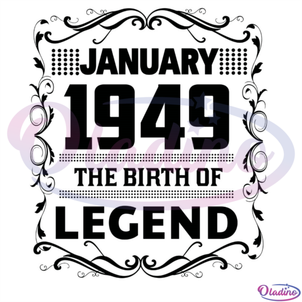January 1949 The Birth Of Legend SVG Silhouette
