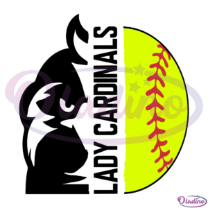 Lady Cardinals Softball SVG Digital File