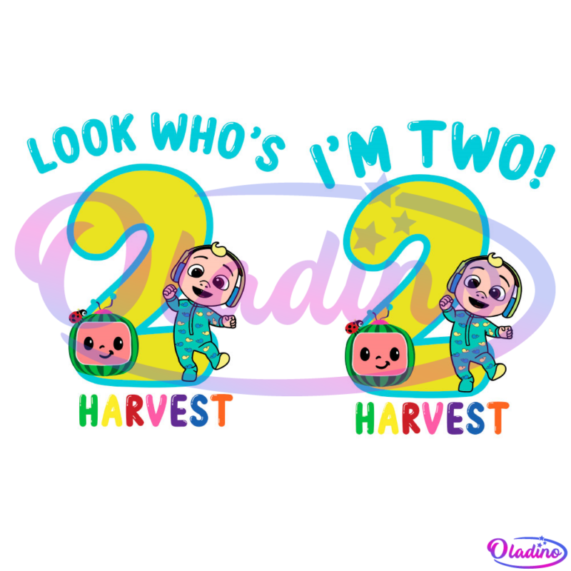 Look Whos Im Two 2nd Birthday Harvest SVG PNG Digital File