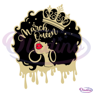 March Queen Afro Girl SVG Digital File