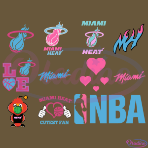 Miami Heat Bundle SVG PNG Digital File, NBA Svg