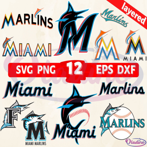 Miami Marlins Bundle SVG Digital File