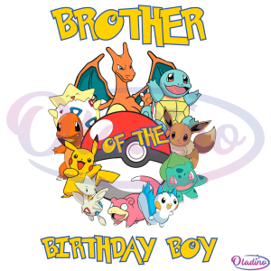 Mother Of The Birthday Boy Pokemon Pikachu Iron SVG Digital File