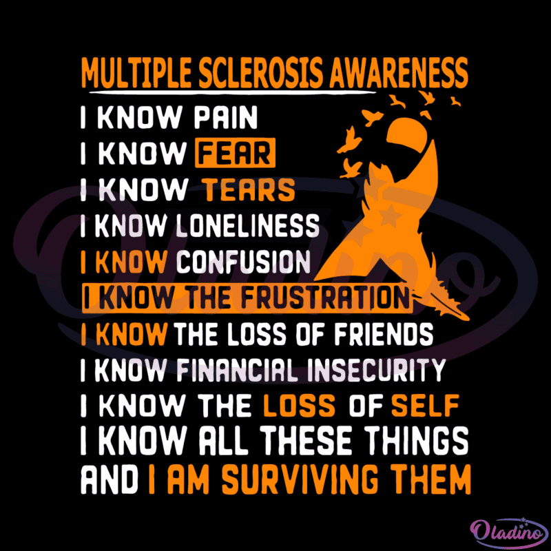 Multiple Sclerosis Awareness SVG Graphic Design File