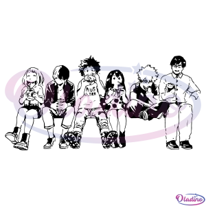 My Hero Academia Friends Inspired SVG Silhouette