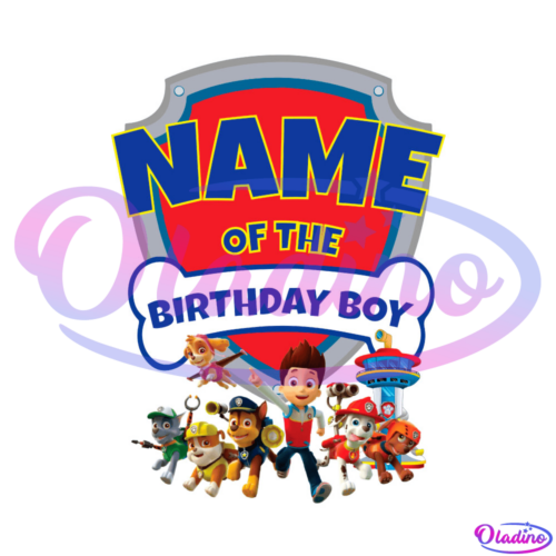 Name Of The Birthday Boy PNG Digital File, Happy Birthday PNG