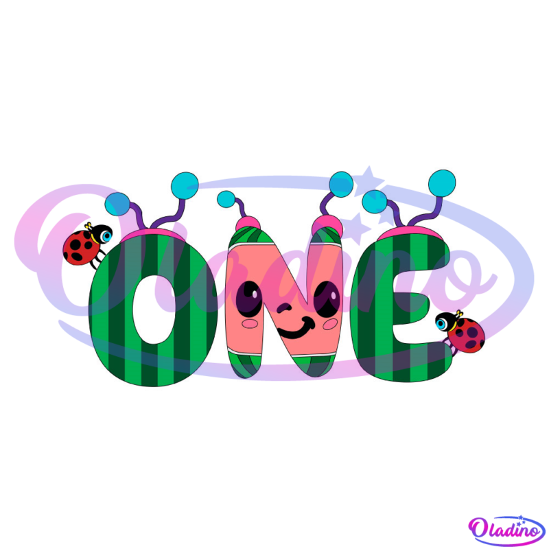One Year Old 1st Birthday Cocomelon Ladybug SVG PNG