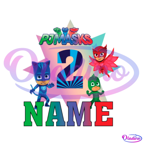 PJ Masks 2 Name Catboy Owlette Gekko PNG Sublimation