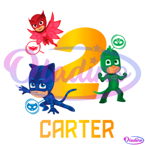 Pj Masks Carter Gekko Owlette Catboy PNG Sublimation Designs