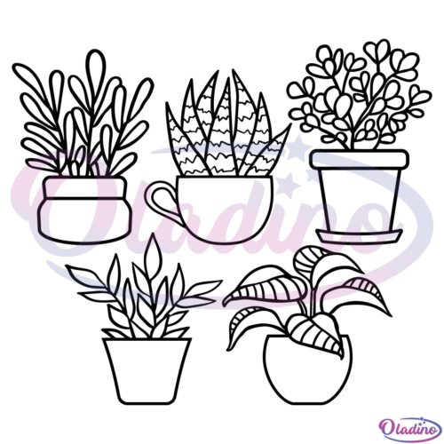 Plant Bundle SVG Silhouette