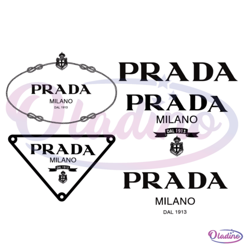 Prada Brand Logo Bundle SVG Silhouette