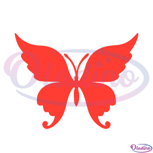 Red Beauty Butterfly Flying Butterfly SVG Digital File