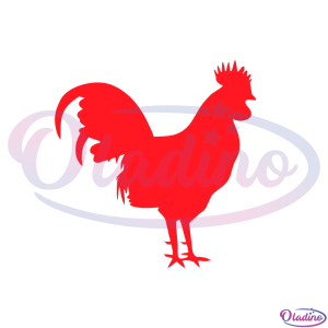 Red Rooster Big Roost Chicken SVG Digital File