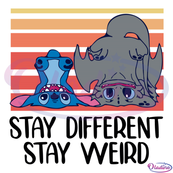 Retro Stay Different Stay Weird SVG PNG Digital File, Disney Svg