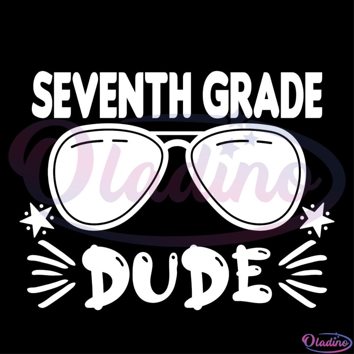 Seventh grade Dude SVG Digital File, glasses SVG, 7th grade SVG