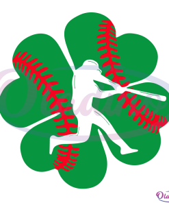 St Patricks Day Shamrock SVG Digital File, Baseball Four Svg