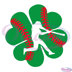 St Patricks Day Shamrock SVG Digital File, Baseball Four Svg