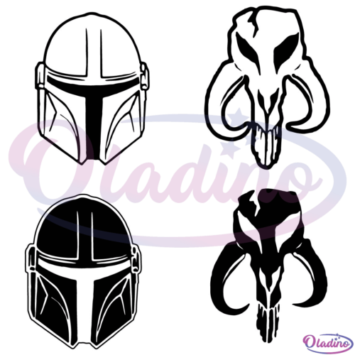 Star Wars Mandalorian Bundle SVG Silhouette Digital File