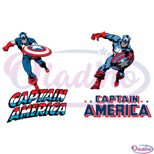 Super Hero Captain America Logos Bundle SVG Digital File