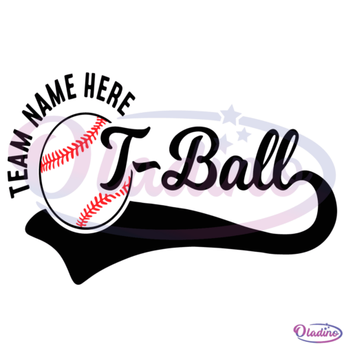 Team Name Here Tball SVG Digital File, Sport Svg