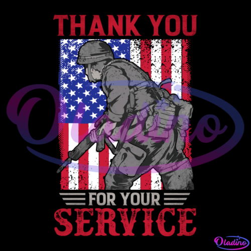 Thank You For Your Service American Army PNG Sublimation Designs