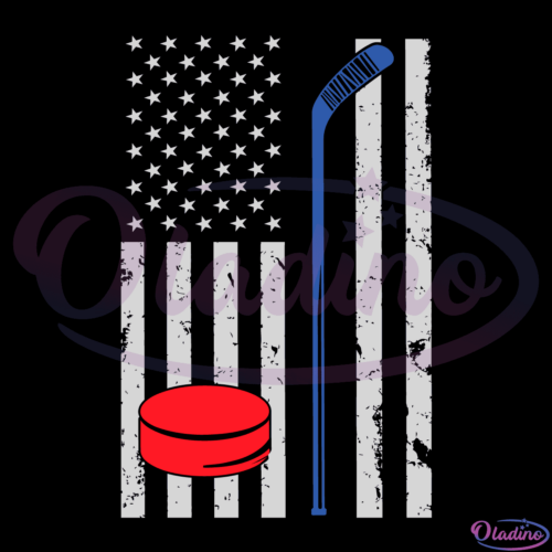 Thin Blue Line American Flag Police Hockey SVG Digital File