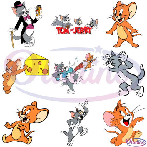 Tom And Jerry Bundle SVG PNG Digital File