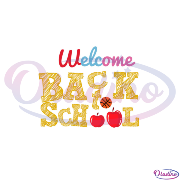 Welcome Back To School Apple SVG Digital File