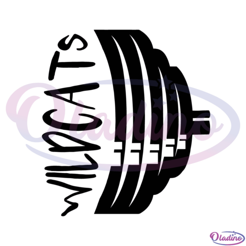 Wildcats Barbell SVG Silhouette