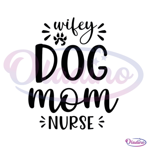 Wiley Dog Mom Nurse SVG Silhouette