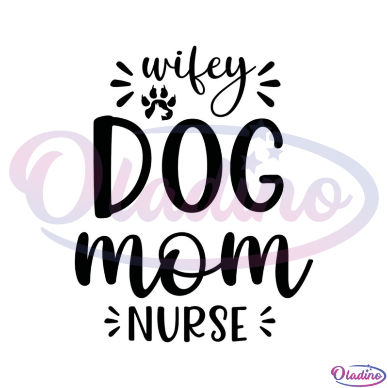 Wiley Dog Mom Nurse SVG Silhouette