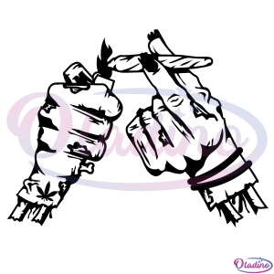 Zombie Hands Lighting Joint SVG Silhouette