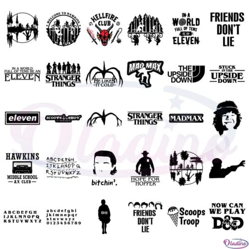 120 Hellfire Club Stranger Things Bundle Svg File