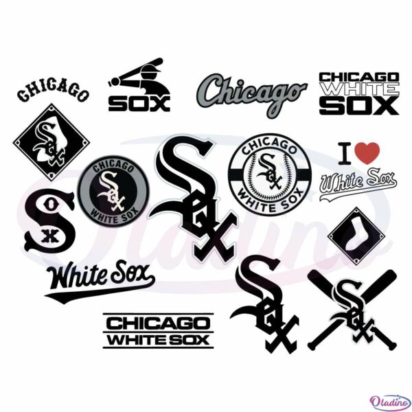 15 Layered Chicago White Sox Logo Baseball Svg Digital, Sport Svg