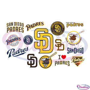 15 Layered San Diego Padres Bundle SVG, Baseball SVG, Sport SVG