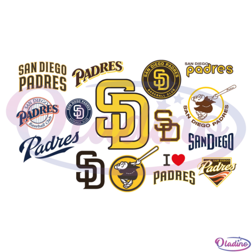 15 Layered San Diego Padres Bundle SVG