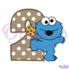 2nd Birthday Baby Cookie Monster SVG PNG Digital File