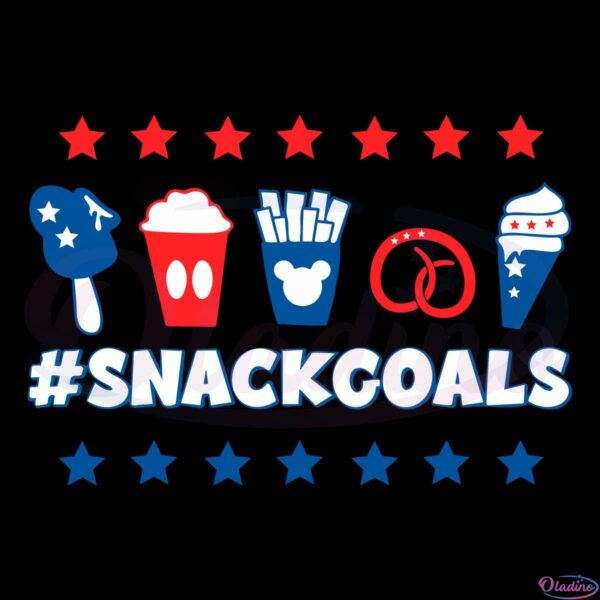 4th of July Snack Goals Svg, American Independence Day Svg
