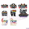 8 Rainbow Pride month Bundle SVG, Love Is Love SVG, LGBT Svg