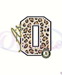 AS Roma Oakland Athletics Leopard Svg, Baseball MLB Team Svg